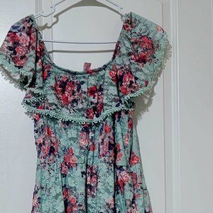 No Boundaries Teal Lace dress Size L
